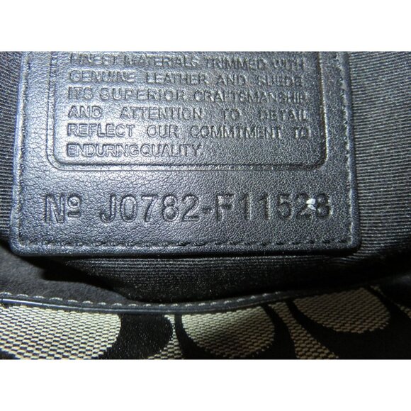 Coach 2007 Signature C Top Handle Striped Canvas & Leather Satchel Shoulder Bag - Picture 7 of 12